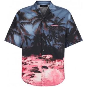 Dsquared2, Heren, Overhemden, Veelkleurig, Maat: L Katoen,