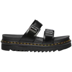Dr. Martens Myles Sandalen - Zwart - Leer - Met Verstelbare Bandjes