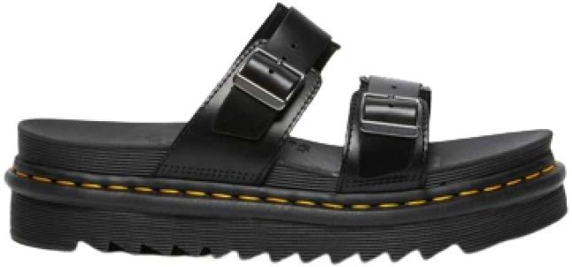 Dr. Martens Myles Sandalen - Zwart - Leer - Met Verstelbare Bandjes