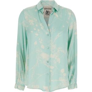 Semicouture, Dames, Blouses & Shirts, Blauw, Maat: S Zijde,