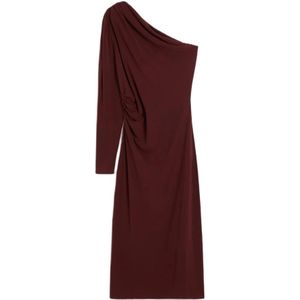 Max Mara Studio, Dames, Jurken, Rood, Maat: S Viscose,