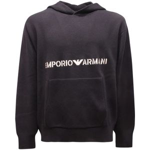 Armani, Heren, Sweatshirts & Hoodies, Blauw, Maat: XL Wol,