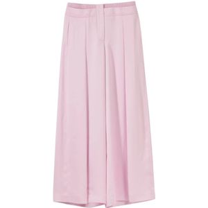 Genny, Dames, Broeken, Roze, Maat: M Satijn,