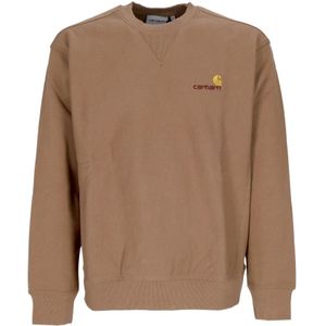 Carhartt Wip, Heren, Sweatshirts & Hoodies, Bruin, Maat: XL Katoen,