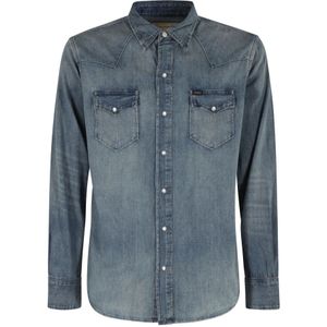 Polo Ralph Lauren, Heren, Overhemden, Blauw, Maat: XL Katoen,