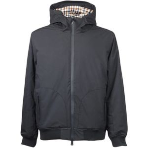 Aquascutum, Heren, Jassen, Zwart, Maat: M Spandex,
