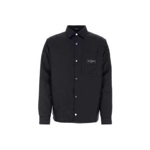 Balmain Zwarte nylon shirt , Black , Heren , Maat: M