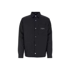 Balmain Zwarte nylon shirt , Black , Heren , Maat: XL