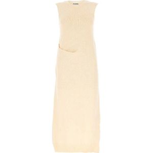 Jil Sander, Dames, Jurken, Beige, Maat: S Katoen,
