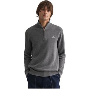 Gant, Heren, Truien, Grijs, Maat: 4XL Katoen,