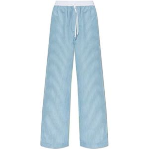 Acne Studios, Dames, Broeken, Blauw, Maat: XS Katoen,