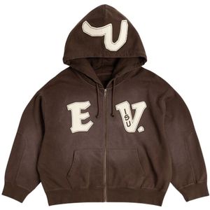 Evisu, Heren, Sweatshirts & Hoodies, Bruin, Maat: L