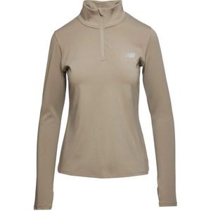 New Balance - Kwart Zip Prestatie Pullover - Bruin - Dames