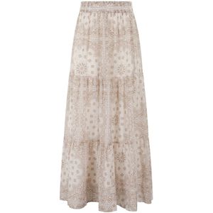 MC2 Saint Barth, Dames, Rokken, Beige, Maat: XS Zijde,