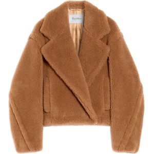 Max Mara, Dames, Jassen, Bruin, Maat: M Wol,