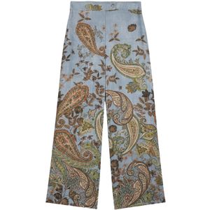 Oltre, Dames, Broeken, Veelkleurig, Maat: S Satijn,