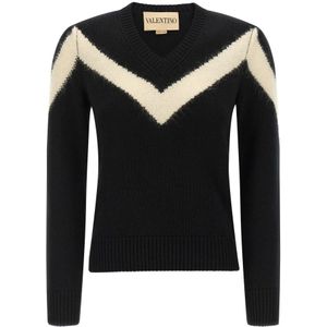 Valentino Garavani, Dames, Truien, Zwart, Maat: M Wol,