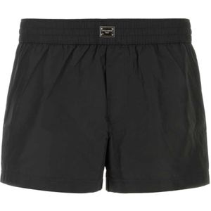 Dolce & Gabbana - Badmode - Zwart - Stijlvolle Zwembroek met Pochette - Polyester