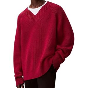 Calvin Klein, Heren, Truien, Rood, Maat: XS Wol,