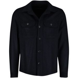 Cavallaro, Heren, Overhemden, Blauw, Maat: M Wol,