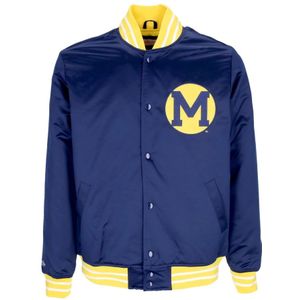 Mitchell & Ness, Heren, Jassen, Blauw, Maat: L Wol,
