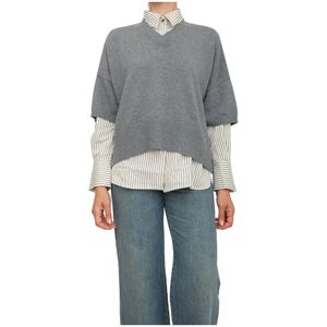 Marella, Dames, Truien, Grijs, Maat: M Wol,