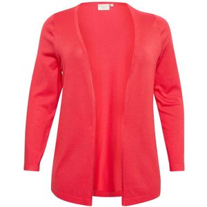 Kaffe Curve - Open Front Cardigan - Rood - Dames - Nylon