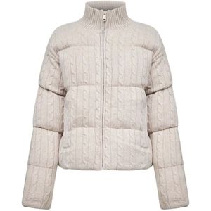 MC2 Saint Barth, Dames, Jassen, Beige, Maat: S Wol,