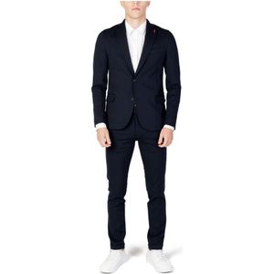 Mulish, Heren, Pakken, Blauw, Maat: 4XL Viscose,