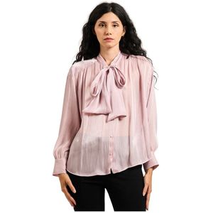 Iblues, Dames, Blouses & Shirts, Roze, Maat: XS Satijn,