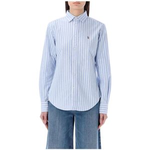 Polo Ralph Lauren, Dames, Blouses & Shirts, Blauw, Maat: M Katoen,