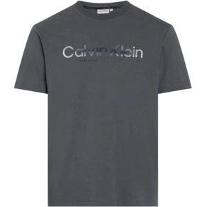 Calvin Klein, Heren, Tops, Grijs, Maat: 2XL Katoen,
