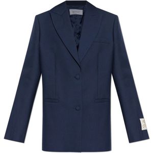 Off White, Dames, Jassen, Blauw, Maat: XS Wol,