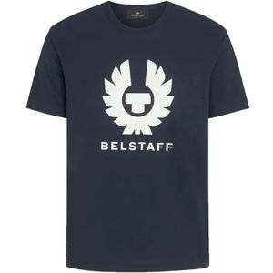 Belstaff, Heren, Tops, Blauw, Maat: XL Katoen,