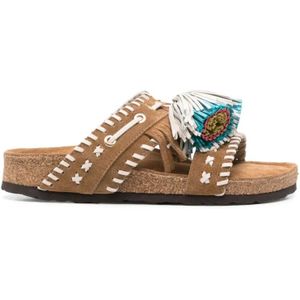 Elena Iachi, Dames, Schoenen, Beige, Maat: 37 EU Suède,