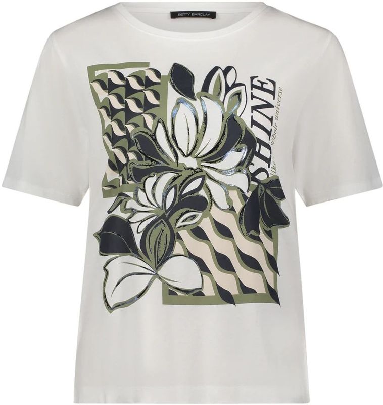 Betty Barclay - Shirt - Crème - Donkerblauw - Pastelgroen - Wit