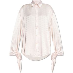 Balenciaga, Dames, Blouses & Shirts, Roze, Maat: M Zijde,
