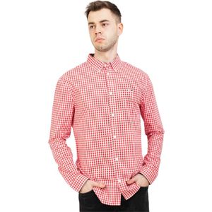 Tommy Hilfiger, Heren, Overhemden, Rood, Maat: S Katoen,