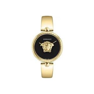 Versace Palazzo Goud Zwart Horloge , Yellow , Dames , Maat: ONE Size