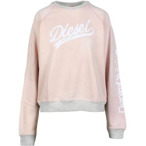 Diesel, Dames, Sweatshirts & Hoodies, Roze, Maat: M Katoen,