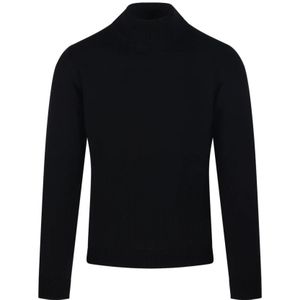 Roberto Collina, Heren, Truien, Zwart, Maat: XL Wol,