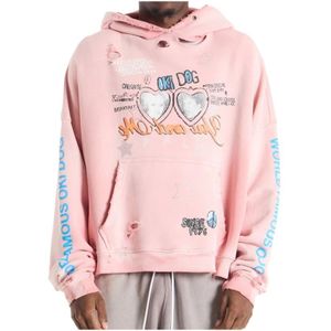 Paly Hollywood, Heren, Sweatshirts & Hoodies, Roze, Maat: XL Katoen,