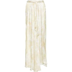 Forte Forte, Dames, Rokken, Beige, Maat: M Satijn,