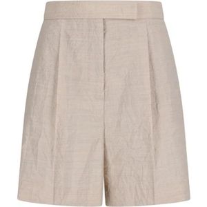 Max Mara, Dames, Korte broeken, Beige, Maat: S