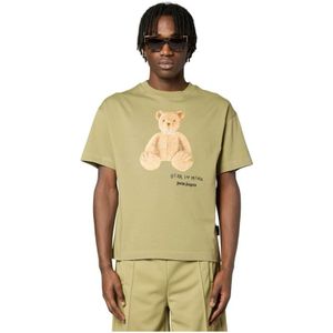 Palm Angels, Heren, Tops, Groen, Maat: 2XL Katoen,