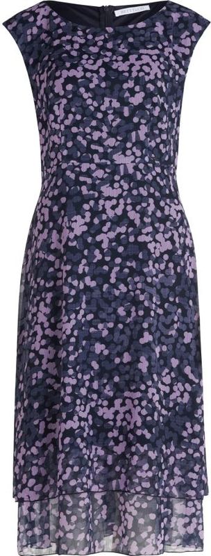 Betty & Co - Midi Jurk - Blauw - Dames - Mouwloos met Ronde Halslijn