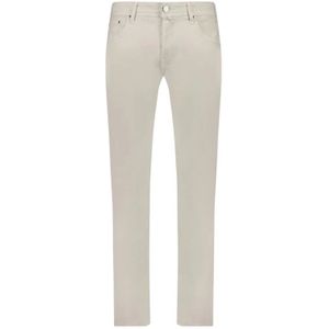 Jacob Cohën, Heren, Broeken, Beige, Maat: W30 Katoen,