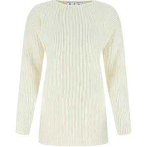 Off White, Dames, Truien, Wit, Maat: 2XS Wol,