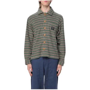 Brain Dead, Heren, Overhemden, Groen, Maat: L Fleece,
