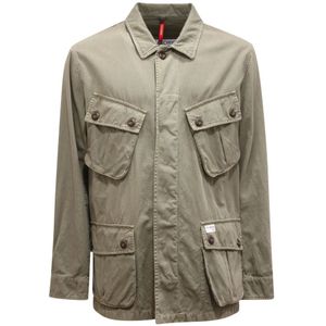 Fay, Heren, Jassen, Groen, Maat: XL Linnen,